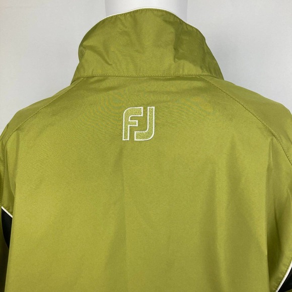 Footjoy Jacket Womens Sz M Green Black Golf Windbreaker Feather Logo - Picture 5 of 9